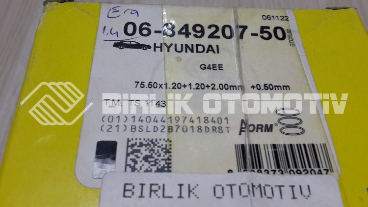 ACCENT-SEGMAN 0,50 1,4CC BENZ. 06-12 (ADET) ACCENT-SEGMAN 0,50 1,4CC BENZ. 06-12 (ADET)