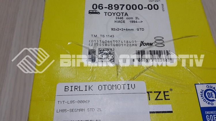 HILUX LN85-SEGMAN STD 2L 89-97 (ADET) HILUX LN85-SEGMAN STD 2L 89-97 (ADET)